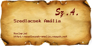 Szedlacsek Amália névjegykártya